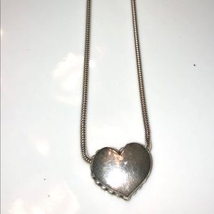Lagos caviar heart necklace